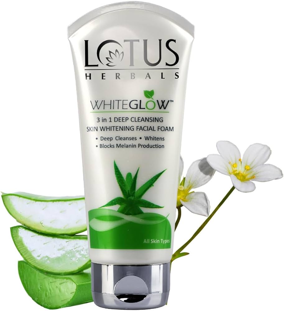Face Wash Lotus 3 in 1 Deep cleansing Skin Whitening Facial Foam 100gm
