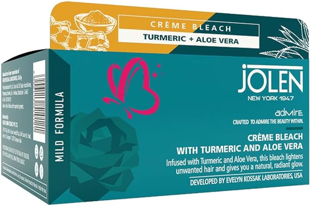 Face Cream Jolen Bleach Crème Turmeric & Aloe Vera 247gm