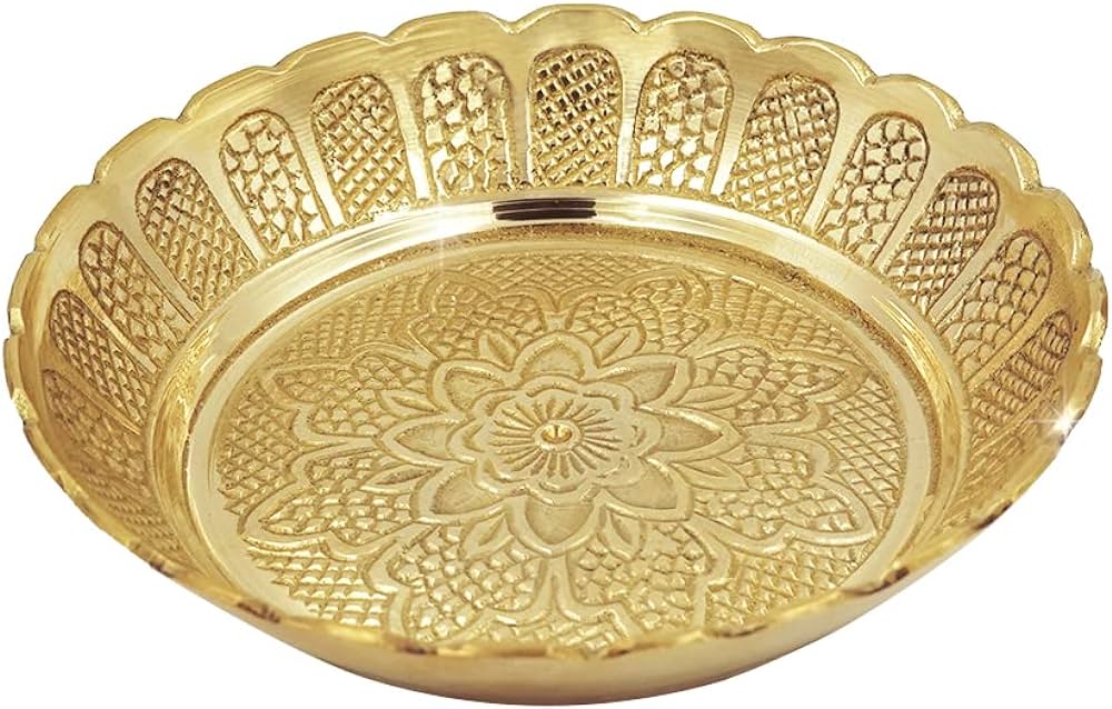 Articles Brass Nitya Nakshi Plate Size 0