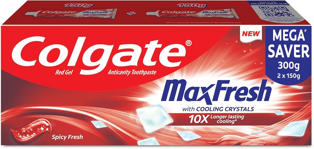 Toothpaste Colgate Max Fresh RED (Spicy Fresh) Gel 150gmx2 = 300gm
