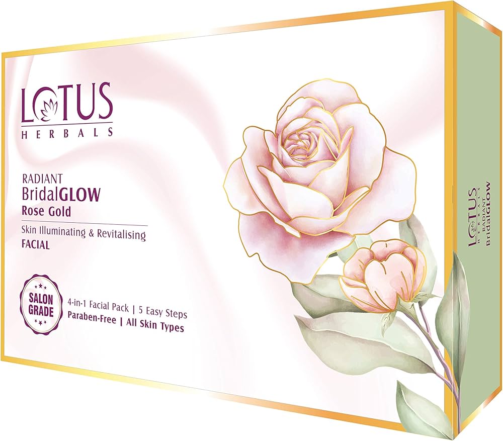 Facial Kit Lotus Bridal Glow Rose Gold Salon Grade 57gm