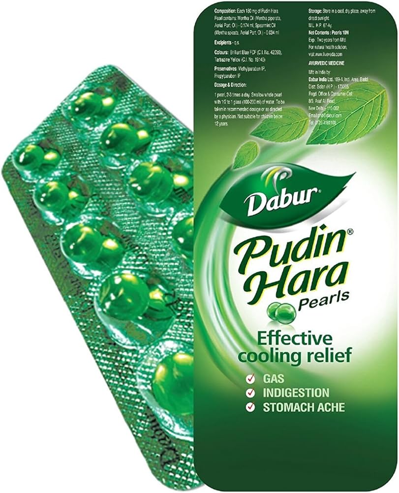 Health Dabur Pudin Hara Pearls 10 Soft capsules