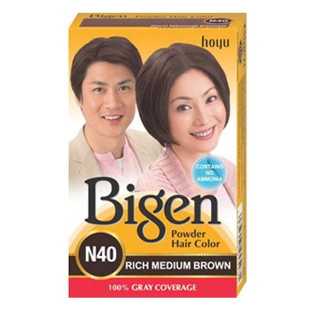 Hair Colour Bigen Powder N 40 (Rich Medium Brown) 6gm
