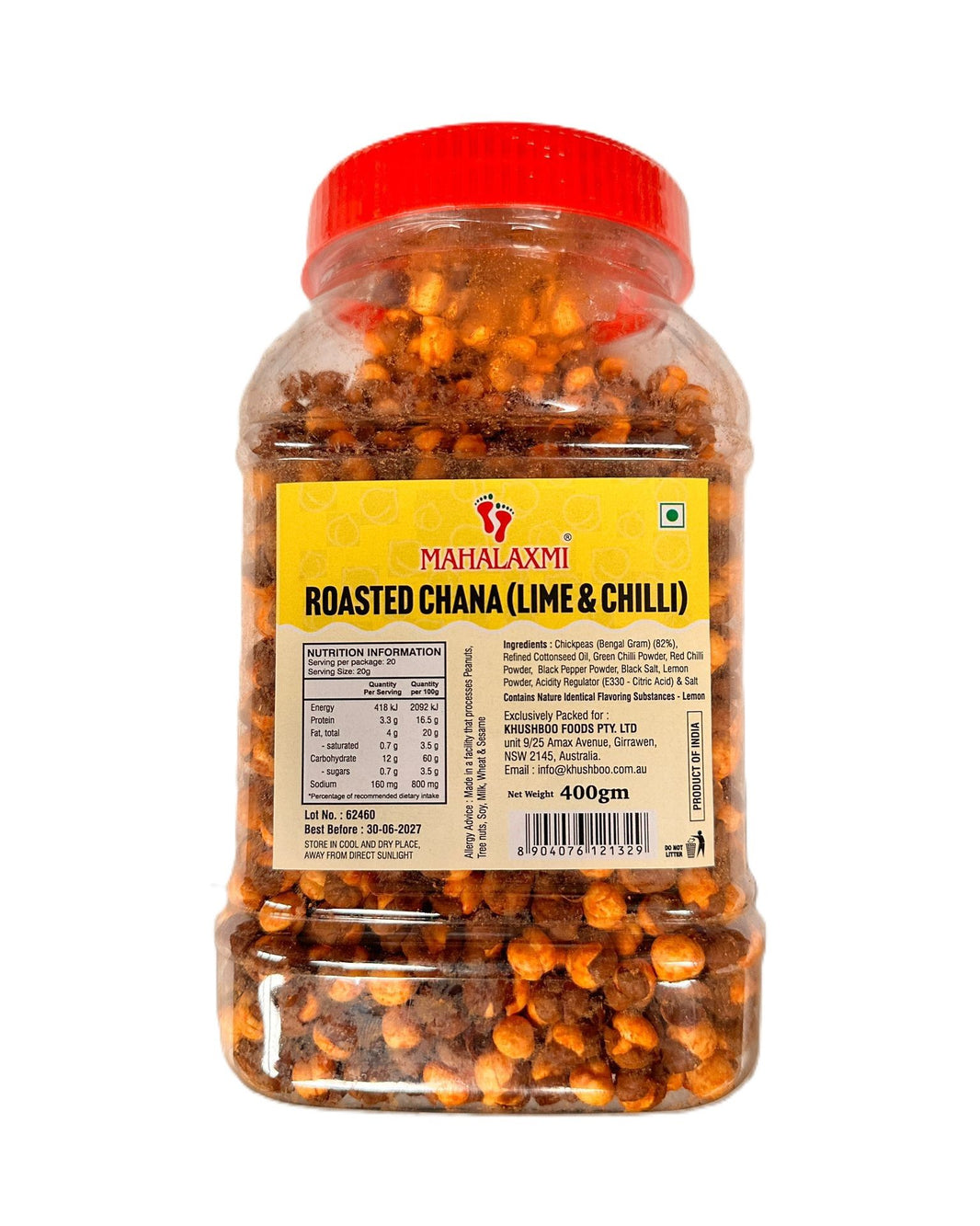 Mahalaxmi Chana Roasted with Skin (Lime Chilli) 400gm