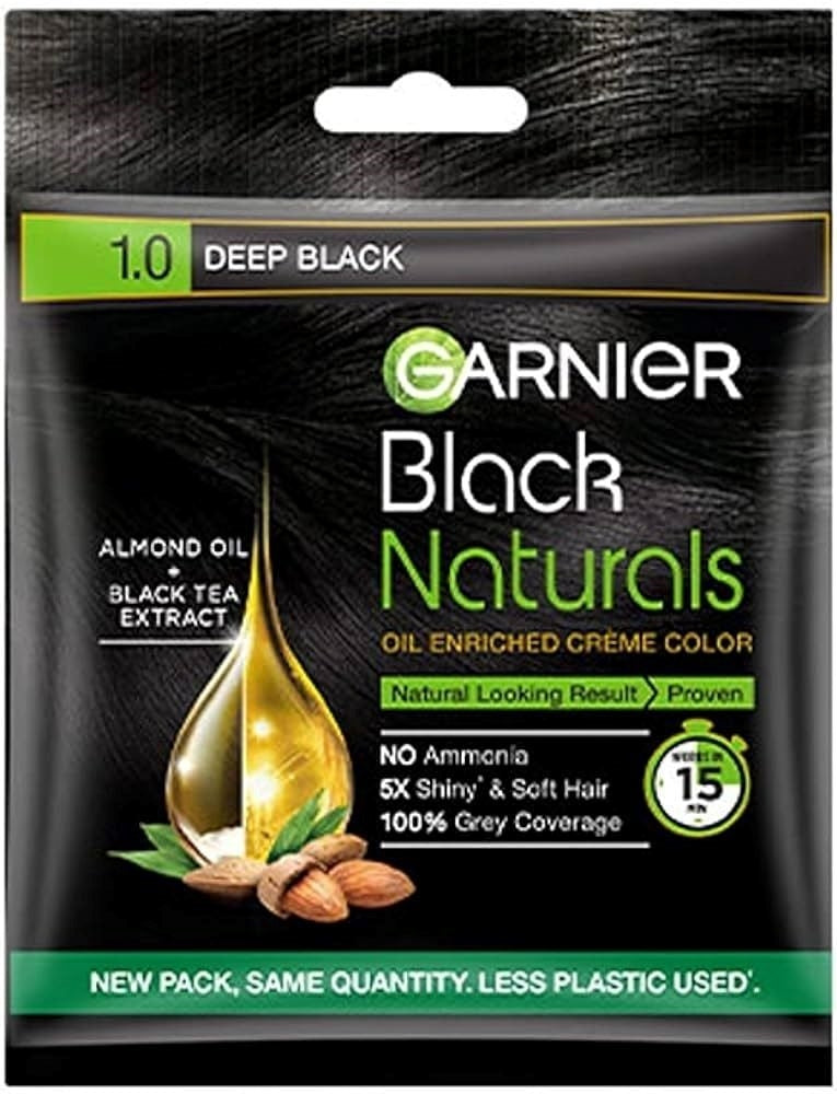 Hair Colour Garnier Colour Shade 1.0 (Deep Black) 20ml + 20gm