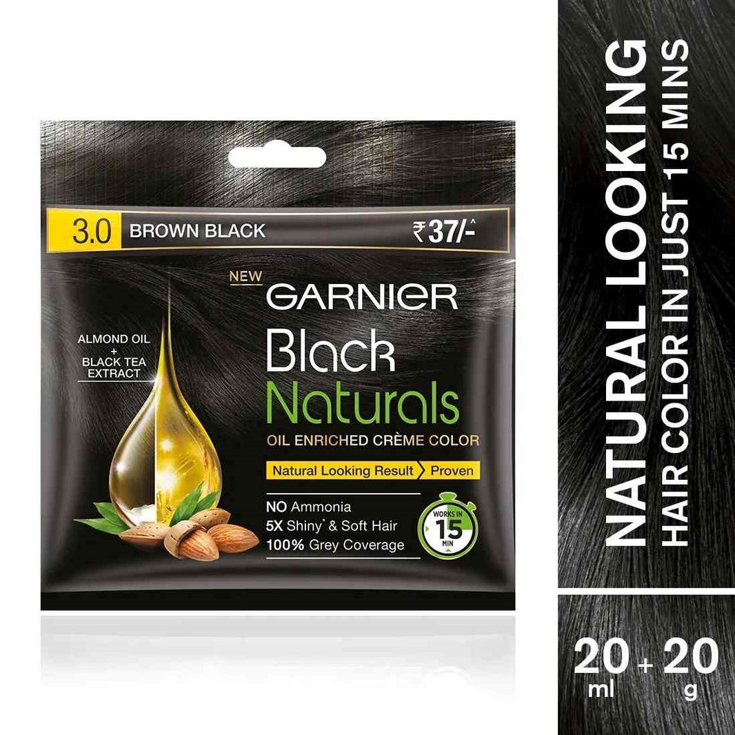 Hair Colour Garnier Colour Shade 3.0 (Brown Black) 20ml + 20gm