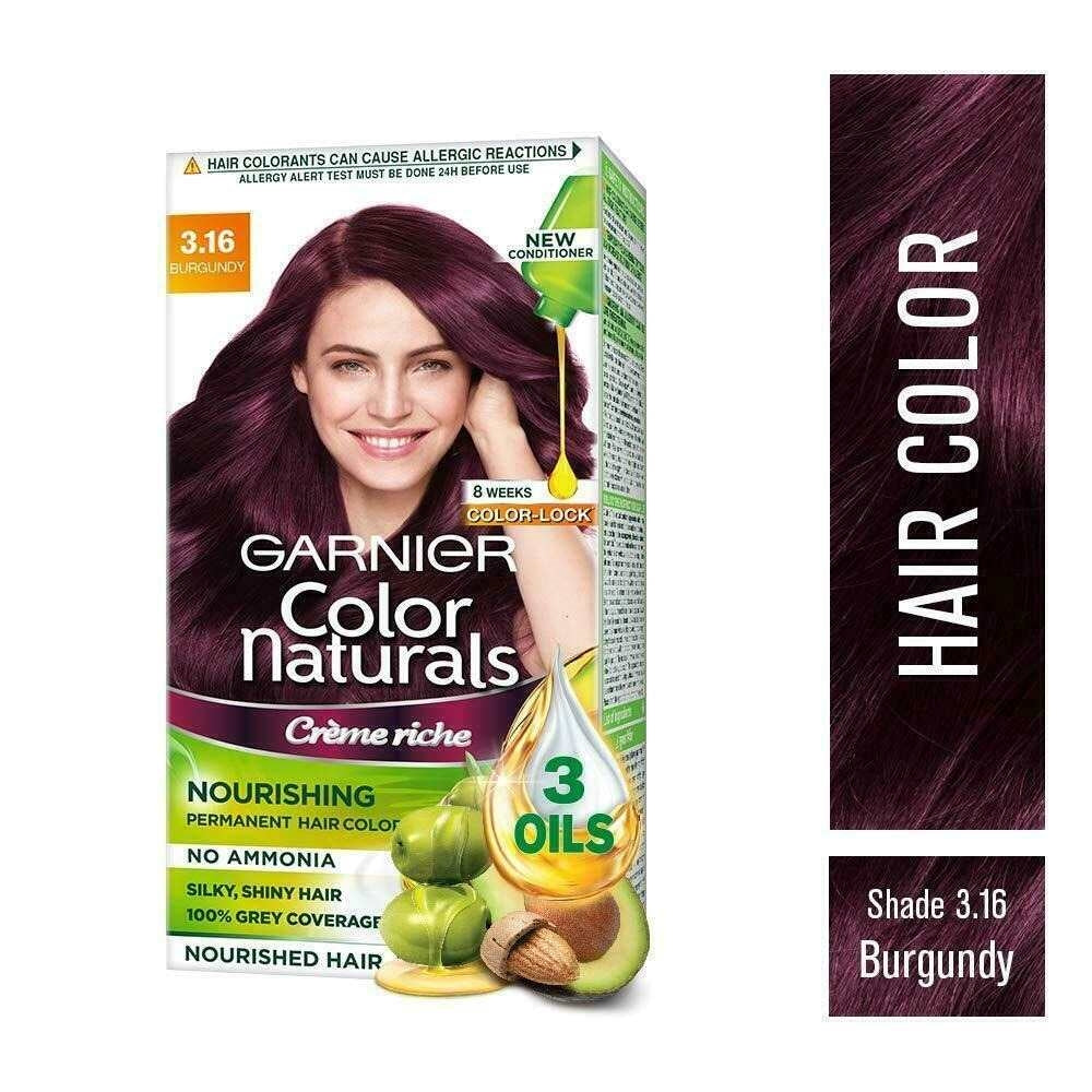 Hair Colour Garnier Colour Naturals Crème No.3.16 (Burgundy) 70ml +60gm