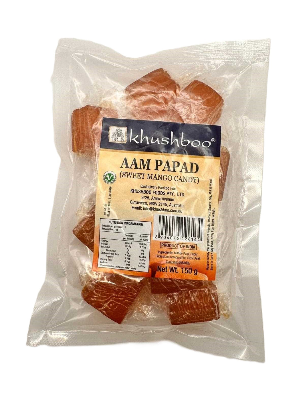 Khushboo Aam Papad (Candy Style Small Cube) 150gm