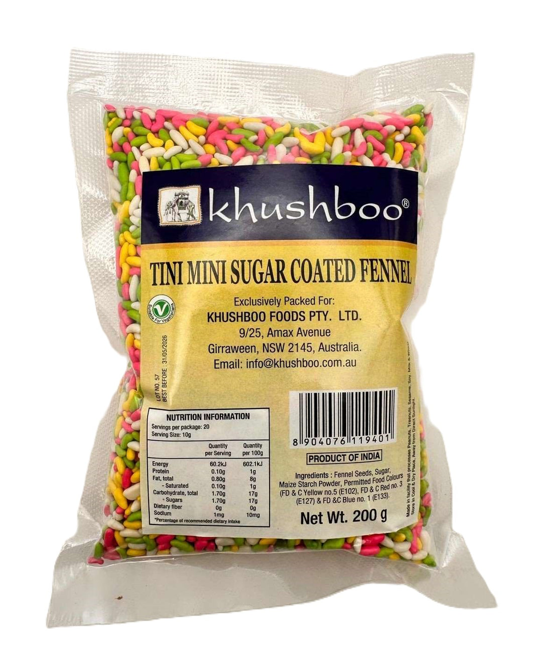 Khushboo Sugar Coated Fennel Seed 200gm