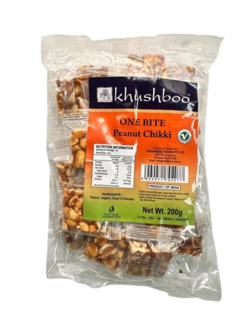 Chikki One Khushboo One Bite Peanut 200gm
