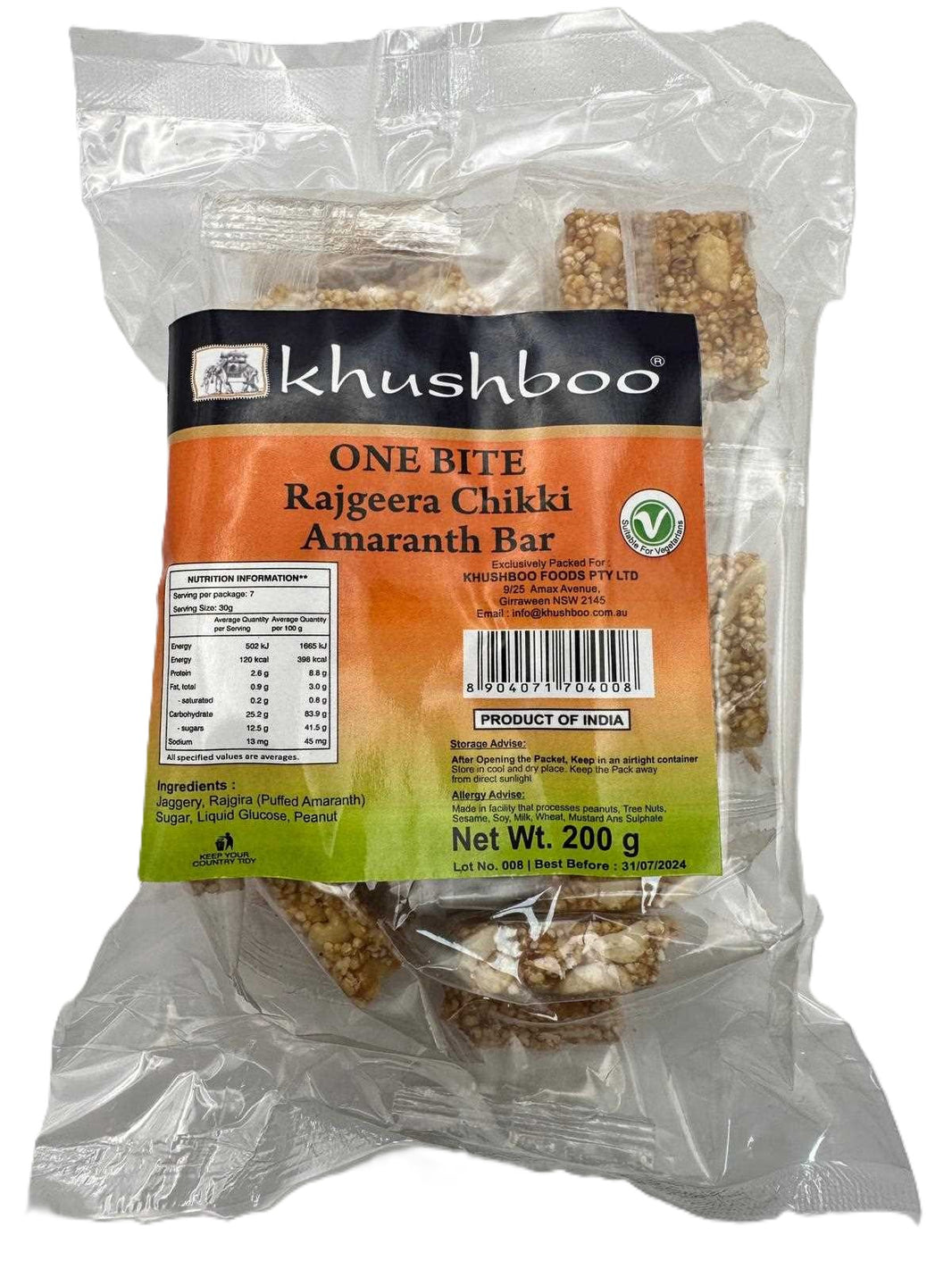 Chikki One Khushboo One Bite Rajgeera Cholai 200gm