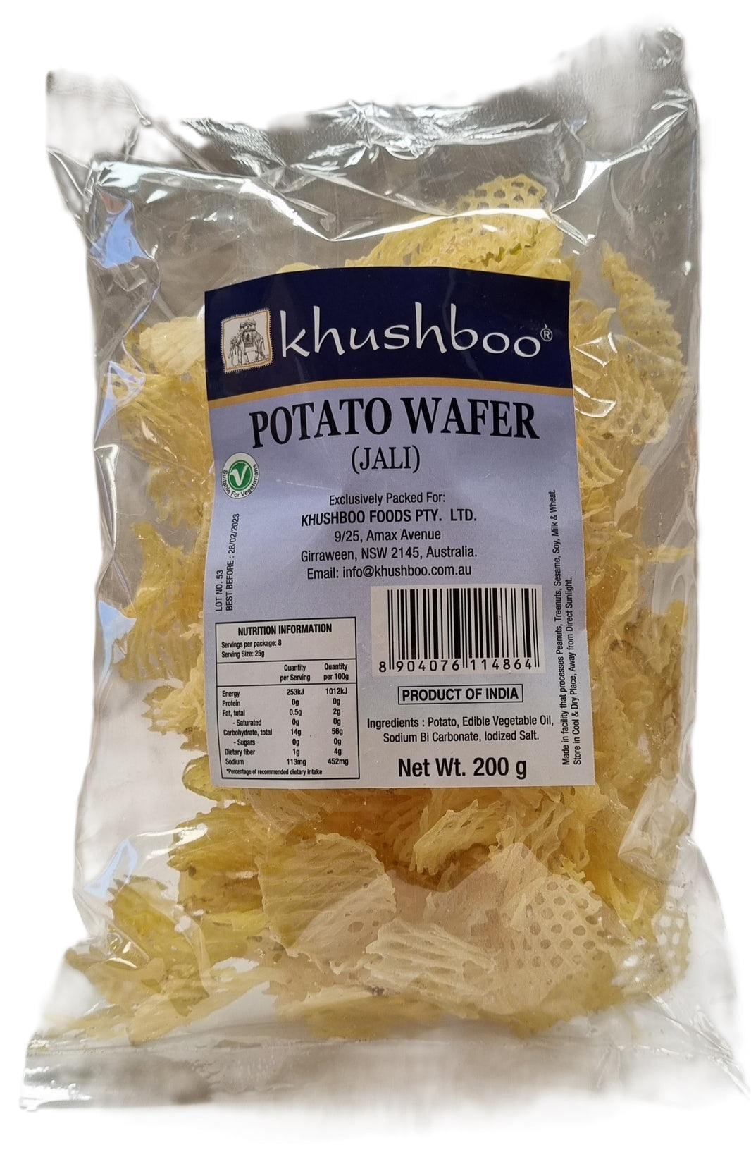 Papad Khushboo Potato Jali Wafer 200gm