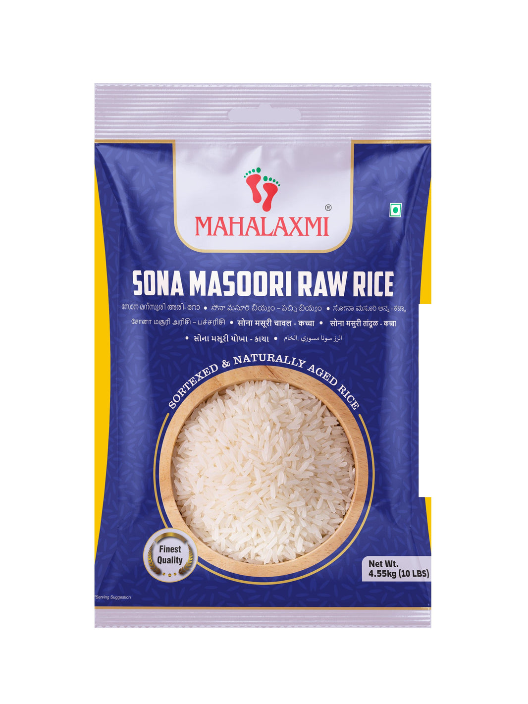 Mahalaxmi Sona Masoori Raw Rice 4.54kg