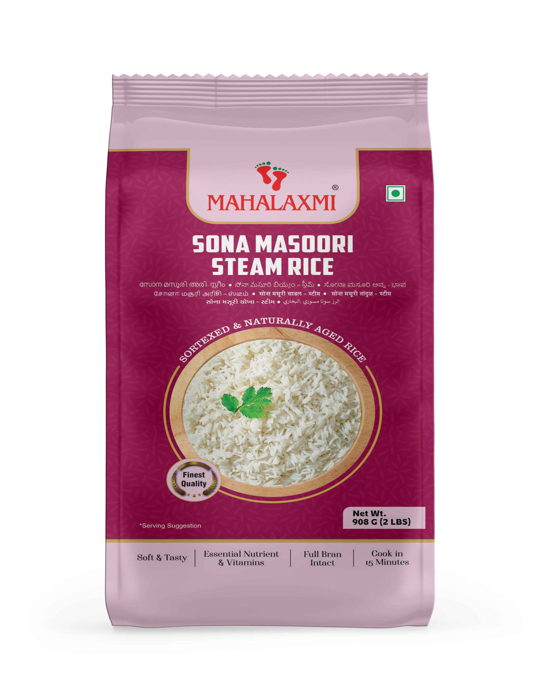 Mahalaxmi Sona Masoori Steam Rice 908gm