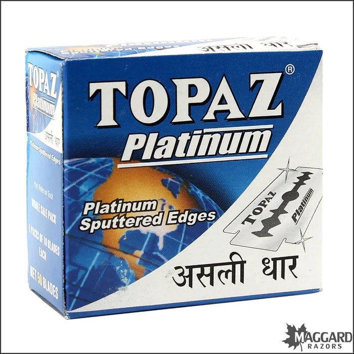 Hair Shave Topaz Blades Platinum Sputtered Edges 50pack