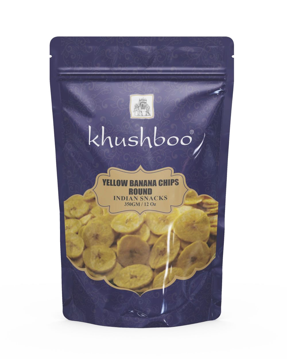Khushboo Banana Chips Salted Yellow (Round) 350gm
