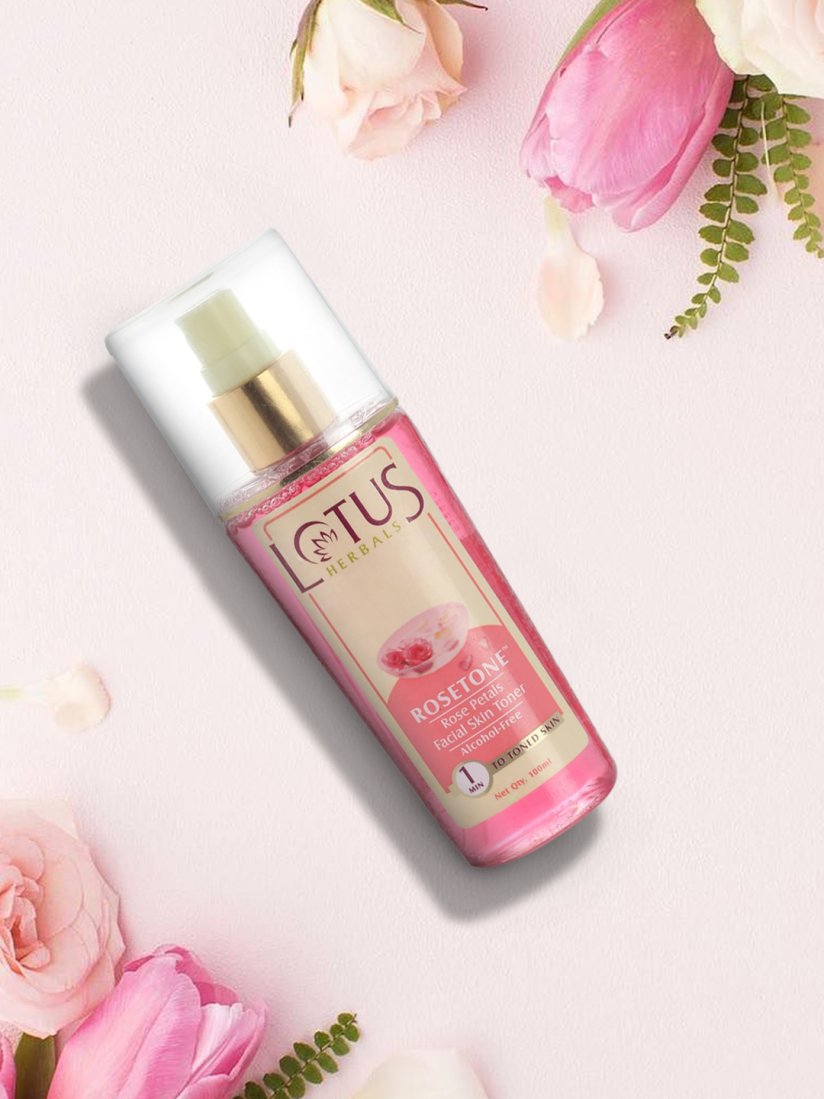 Face Wash Lotus ROSETONE Rose Petals Facial Skin Toner 100ml