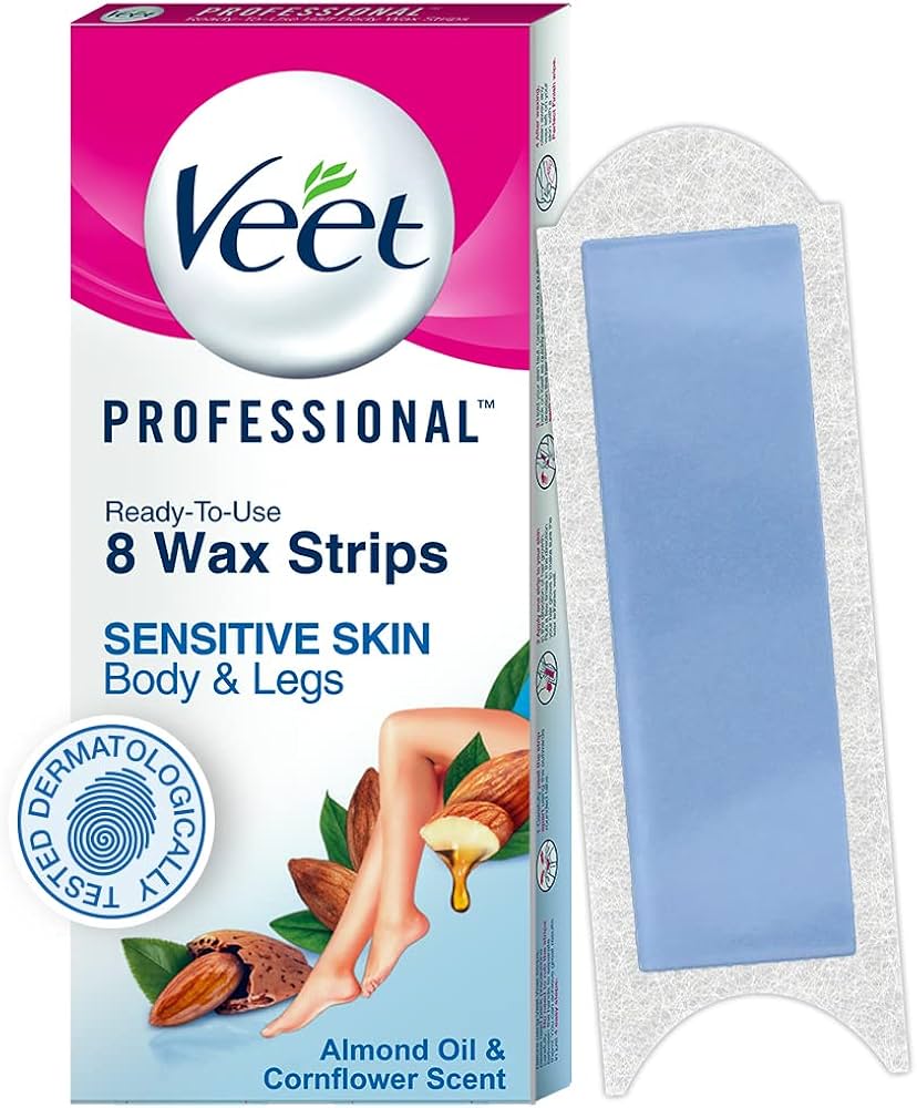 Hair Removal Veet Half Body Waxing Kit Sensitive Skin 8strips