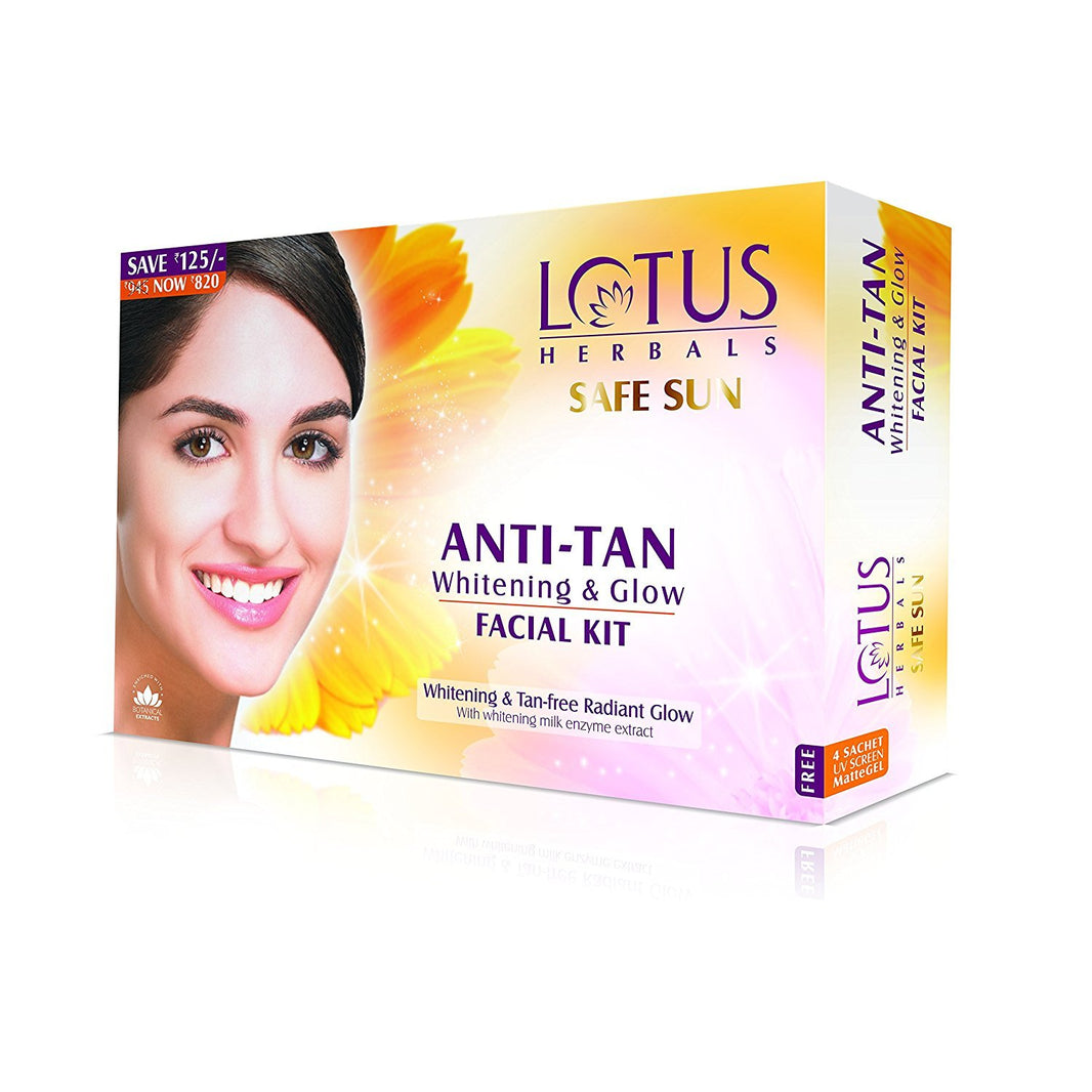 Facial Kit Lotus Anti-Tan Whitening & Glow Salon Grade 40gm