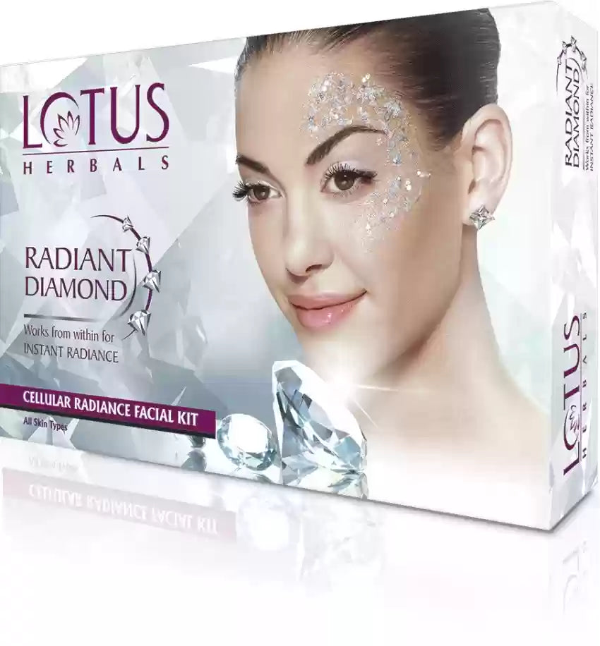 Facial Kit Lotus Diamond Cellular Radiance Single Salon Grade 37gm