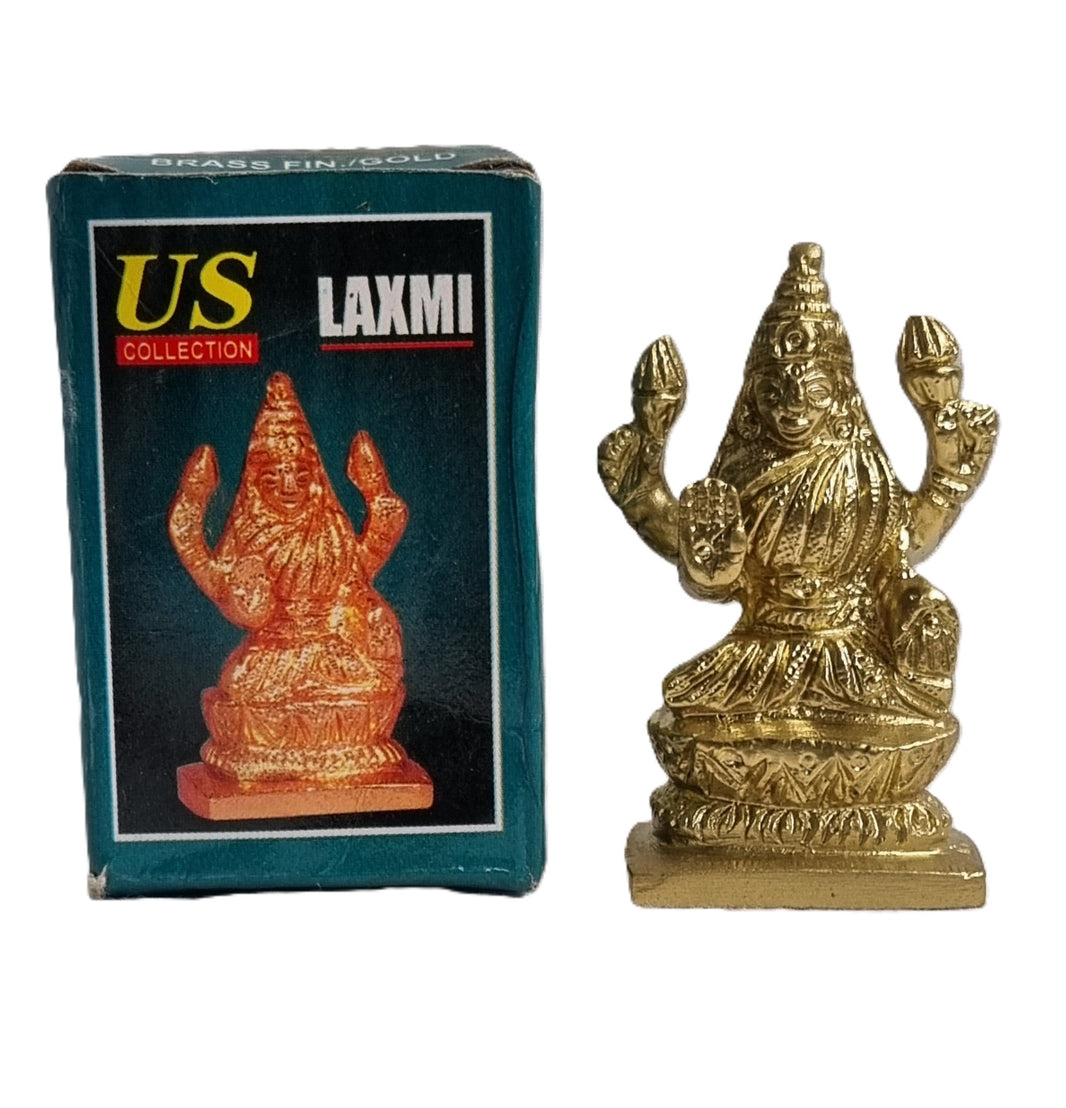 Articles Brass Laxmiji Statue 2.5 Inch Gold