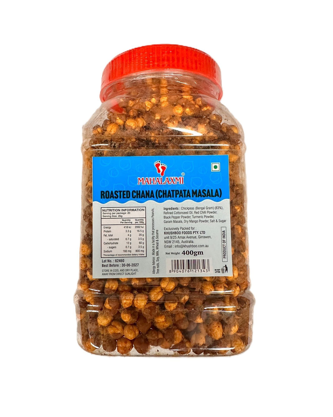 Mahalaxmi Chana Roasted with Skin (Chatpata Masala) 400gm