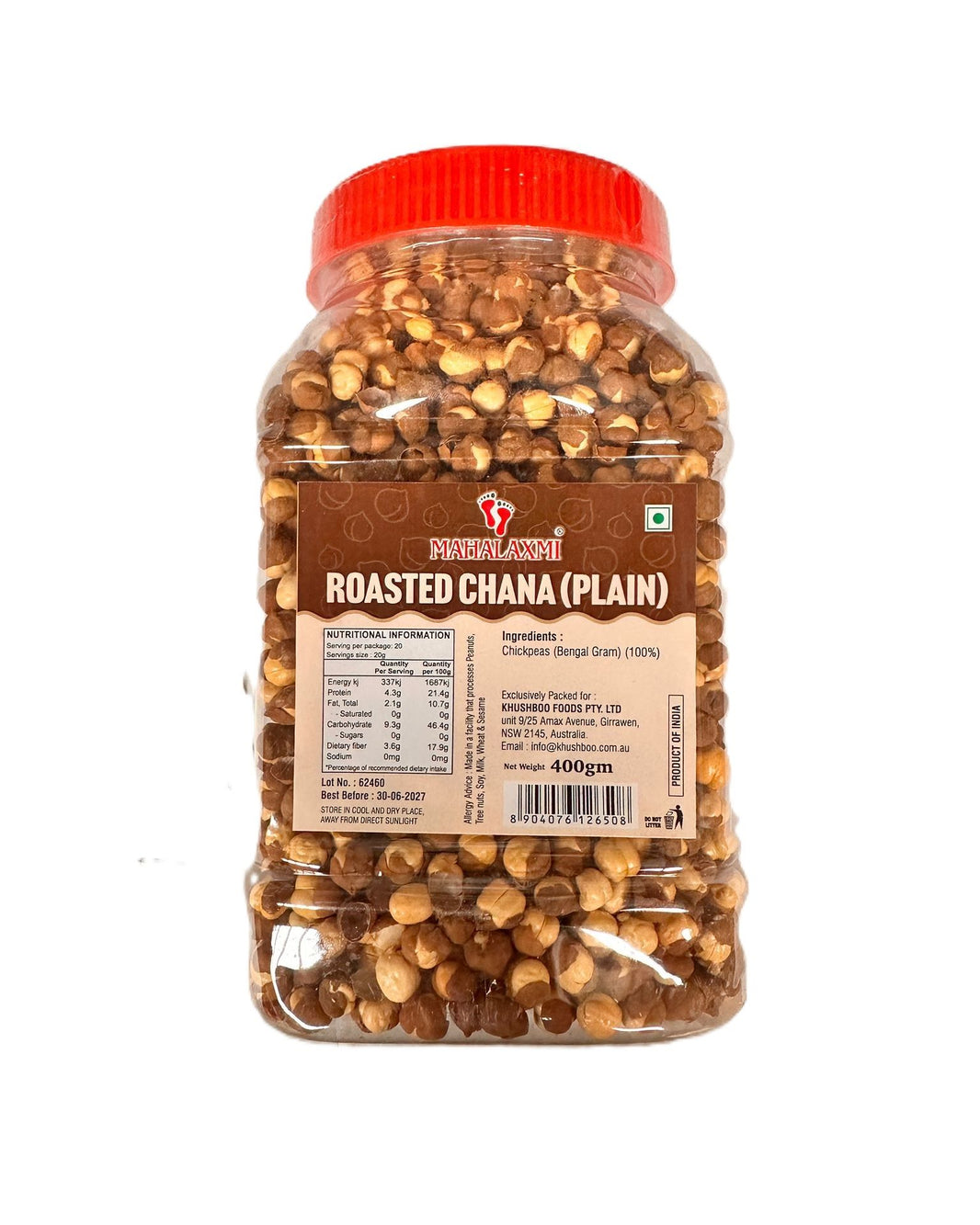 Mahalaxmi Chana Roasted with Skin (Plain) 400gm