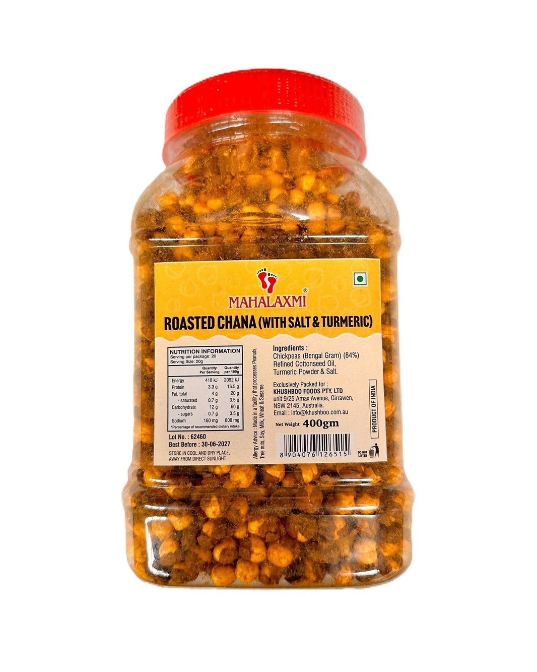 Mahalaxmi Chana Roasted with Skin (Salt & Turmeric) 400gm