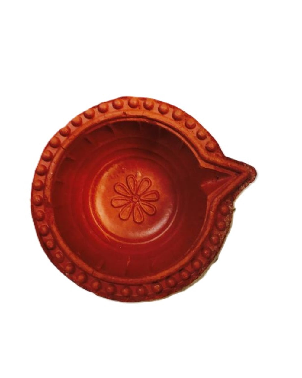 Diya Plain Clay Diya (Floral Embossed) (Small) (12 Pcs Pack)