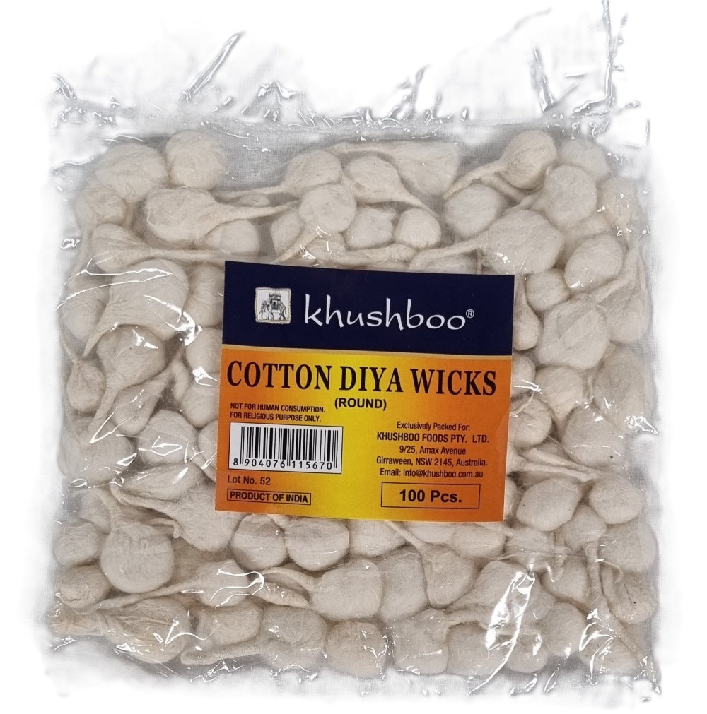 Cotton Diya Wicks (Round) (Big Size) 100pcs