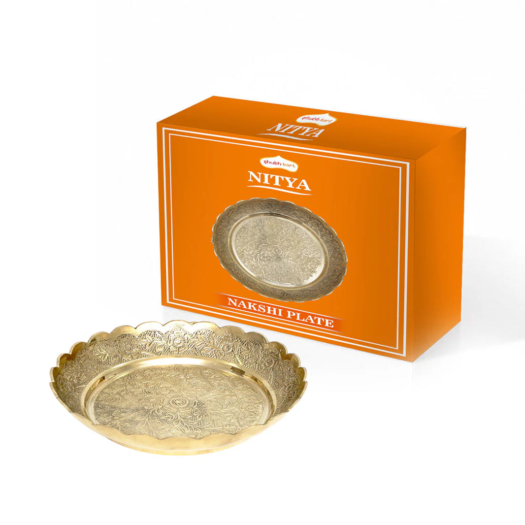 Articles Brass Nitya Nakshi Plate Size 0