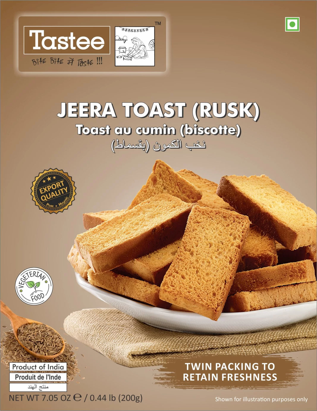 Rusk Tastee Oven Treat Toast (Jeera) 400gm