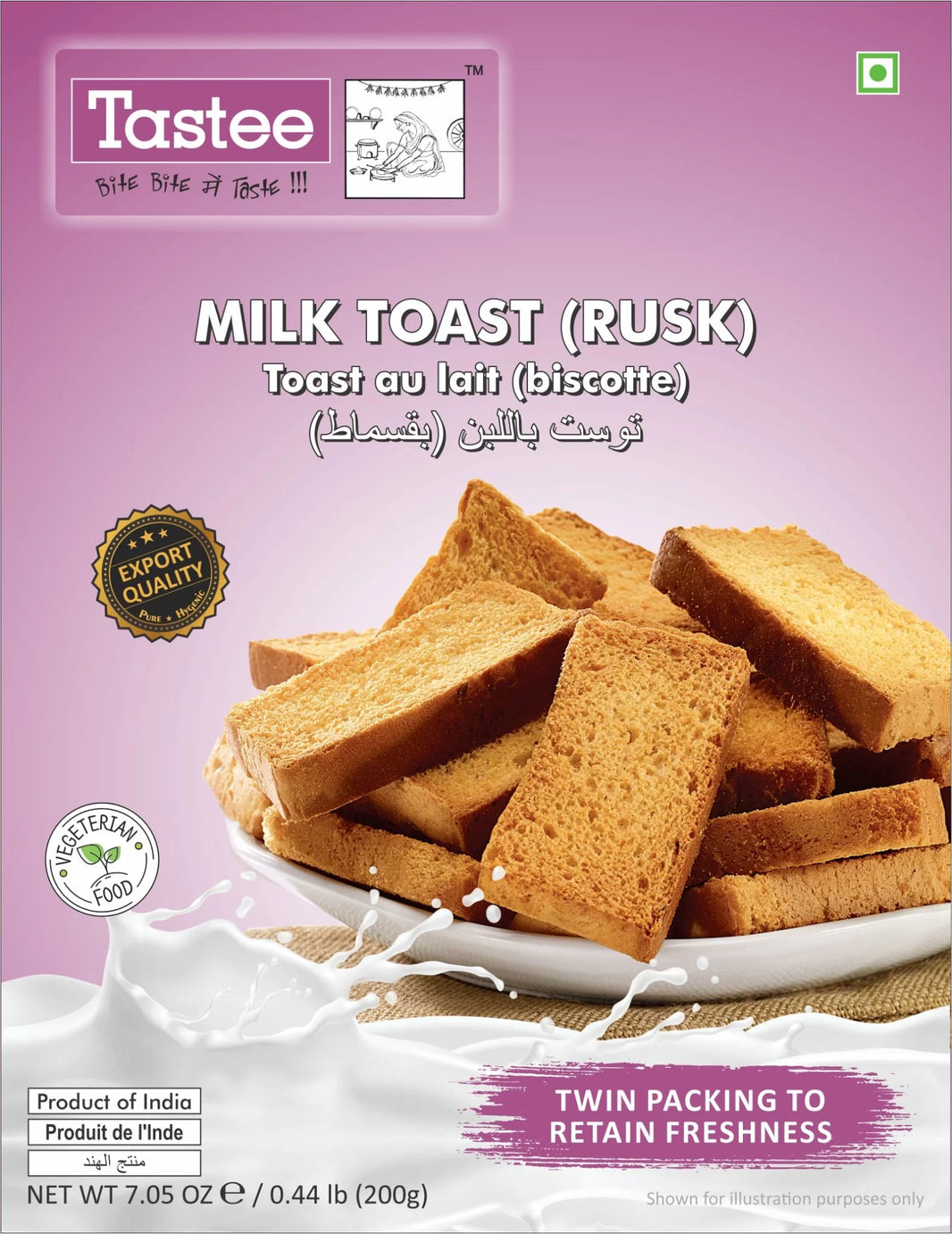 Rusk Tastee Oven Treat Toast (Milk) 400gm